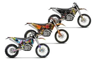 KTM C5 XC 125 / 525 Dirt Bike Custom Graphic Kit - 2008-2010