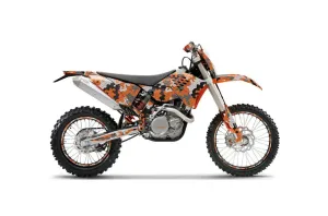 KTM C5 XC 125 / 525 Dirt Bike Graphic Kit - 2008-2010 Camoplate Orange