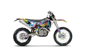 KTM C5 XC 125 / 525 Dirt Bike Graphic Kit - 2008-2010 Flashback