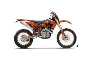 KTM C5 XC 125 / 525 Dirt Bike Graphic Kit - 2008-2010 Meltdown Orange
