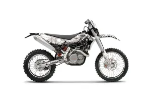 KTM C5 XC 125 / 525 Dirt Bike Graphic Kit - 2008-2010 Reaper White