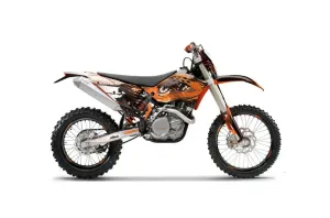 KTM C5 XCW 200/ 250 / 300 Dirt Bike Graphic Kit - 2011 Carbon X Orange