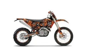 KTM C5 XCW 200/ 250 / 300 Dirt Bike Graphic Kit - 2011 North Star Orange