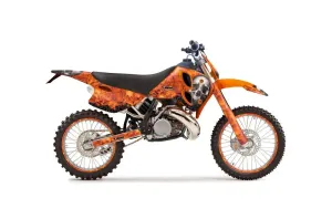 KTM C6 SX 2 Stroke Dirt Bike Graphic Kit - 1993-1997 Bone Collector Orange