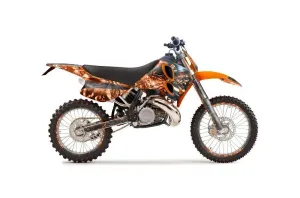 KTM C6 XC 2 Stroke Dirt Bike Graphic Kit - 1993-1997 Mad Hatter Orange