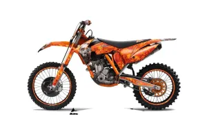KTM C7 SX / SX-F Dirt Bike Graphic Kit - 2011-2012 Bone Collector Orange