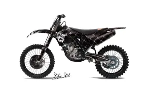 KTM C7 XC Dirt Bike Graphic Kit - 2012-2013 Silver Star - Reloaded Black