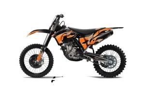 KTM C7 XC Dirt Bike Graphic Kit - 2012-2013 Tribal Flames Orange
