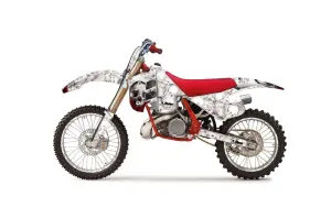 KTM C8 MXC / EXC 300 Dirt Bike Graphic Kit - 1990-1992 Bone Collector White