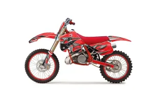 KTM C8 MXC / EXC 300 Dirt Bike Graphic Kit - 1990-1992 Tribal Flames Red