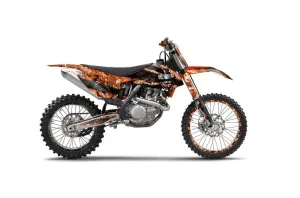 KTM C9 SX / SX-F / XC / XC-F Dirt Bike Graphic Kit - 2013-2015 Mad Hatter Orange