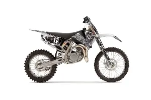 KTM SX 105 Dirt Bike Graphic Kit - 2004-2005 Skulls and Hammers White