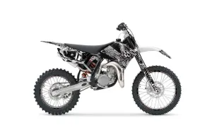 KTM SX 105 Dirt Bike Graphic Kit - 2006-2012 Skulls and Hammers White