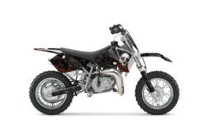 KTM SX 50 Adventure Jr / Sr Dirt Bike Graphic Kit - 2002-2008 Bone Collector Black