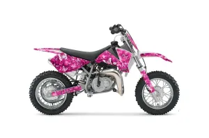 KTM SX 50 Adventure Jr / Sr Dirt Bike Graphic Kit - 2002-2008 Butterfly Pink