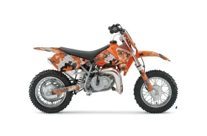 KTM SX 50 Adventure Jr / Sr Dirt Bike Graphic Kit - 2002-2008 Dog Fighter Orange