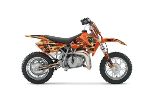 KTM SX 50 Adventure Jr / Sr Dirt Bike Graphic Kit - 2002-2008 Firestorm Orange