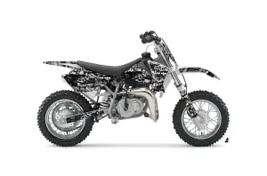 KTM SX 50 Adventure Jr / Sr Dirt Bike Graphic Kit - 2002-2008 Silver Star - Silverhaze White
