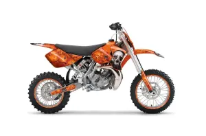 KTM SX 65 Dirt Bike Graphic Kit - 2002-2008 Bone Collector Orange