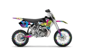 KTM SX 65 Dirt Bike Graphic Kit - 2002-2008 Flashback