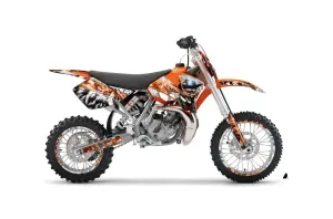 KTM SX 65 Dirt Bike Graphic Kit - 2002-2008 Mad Hatter White