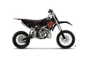 KTM SX 65 Dirt Bike Graphic Kit - 2009-2015 Silver Star - Reloaded Orange