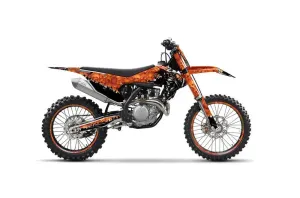 KTM SX-F / XC-F 250 / 350 / 450 Dirt Bike Graphic Kit - 2016-2018 Reaper Orange