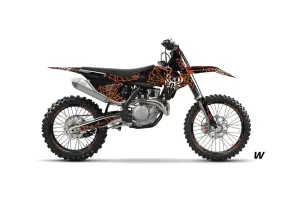 KTM SX-F / XC-F 250 / 350 / 450 Dirt Bike Graphic Kit - 2016-2018 Widow Maker Orange