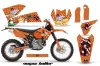 KTM C4 EXC Dirt Bike Graphic Kit - 2005-2007 Vegas Baller Orange