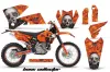 KTM C4 SX Dirt Bike Graphic Kit - 2005-2007 Bone Collector Orange