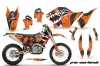 KTM C5 SX / SX-F 125 / 525 Dirt Bike Graphic Kit - 2007-2010 P40 Warhawk Orange
