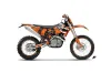 KTM C5 WCFW 250 Dirt Bike Graphic Kit - 2011 P40 Warhawk Orange