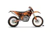KTM C5 XCW 200/ 250 / 300 Dirt Bike Graphic Kit - 2011 Diamond Flames Orange