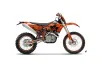 KTM C5 XCW 200/ 250 / 300 Dirt Bike Graphic Kit - 2011 Meltdown Orange