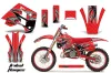 KTM C8 MXC / EXC 250 Dirt Bike Graphic Kit - 1990-1992 Tribal Flames Red
