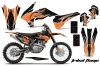 KTM C9 SX / SX-F / XC / XC-F Dirt Bike Graphic Kit - 2013-2015 Tribal Flames Orange