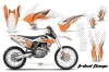 KTM C9 SX / SX-F / XC / XC-F Dirt Bike Graphic Kit - 2013-2015 Tribal Flames White