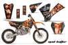 KTM SX 105 Dirt Bike Graphic Kit - 2004-2005 Mad Hatter Black