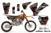 KTM SX 105 Dirt Bike Graphic Kit - 2004-2005 Silver Star - Silverhaze Orange