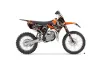KTM SX 105 Dirt Bike Graphic Kit - 2006-2012 Silver Star - Silverhaze Orange