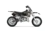 KTM SX 50 Adventure Jr / Sr Dirt Bike Graphic Kit - 2002-2008 Checkered Skull Silver