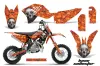 KTM SX 50 Adventure Jr / Sr Dirt Bike Graphic Kit - 2009-2015 Bone Collector Orange