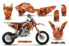 KTM SX 50 Adventure Jr / Sr Dirt Bike Graphic Kit - 2009-2015 Butterfly Orange