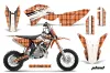 KTM SX 50 Adventure Jr / Sr Dirt Bike Graphic Kit - 2009-2015 Plaid Orange