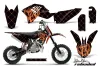 KTM SX 50 Adventure Jr / Sr Dirt Bike Graphic Kit - 2009-2015 Silver Star - Reloaded Orange