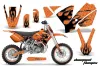 KTM SX 65 Dirt Bike Graphic Kit - 2002-2008 Diamond Flames Orange