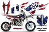 KTM SX 65 Dirt Bike Graphic Kit - 2009-2015 Stars and Stripes Red White & Blue