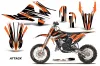 KTM SX 65 Dirt Bike Graphic Kit - 2016-2023 Attack Orange