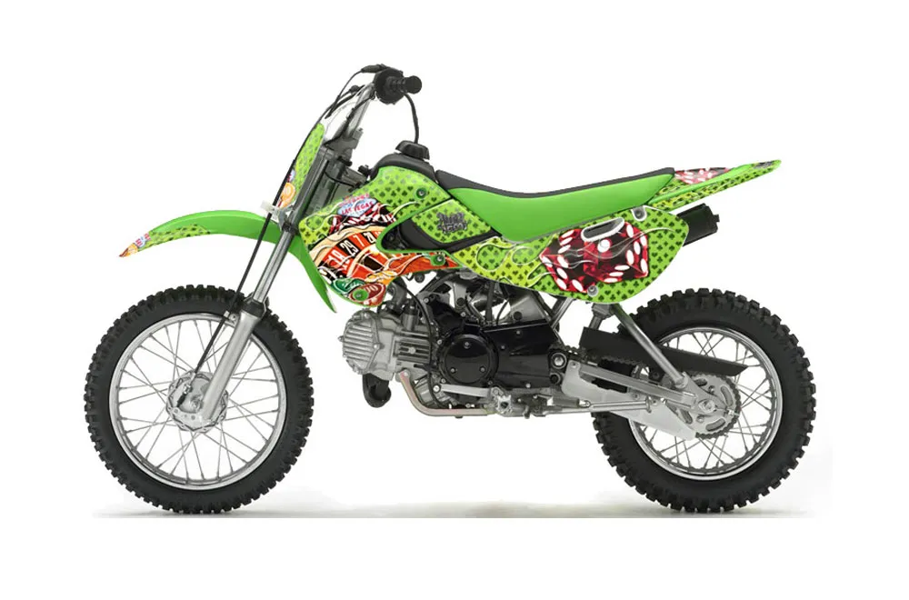 Suzuki DRZ 110 Dirt Bike Graphic Kit - All Years Vegas Baller Green
