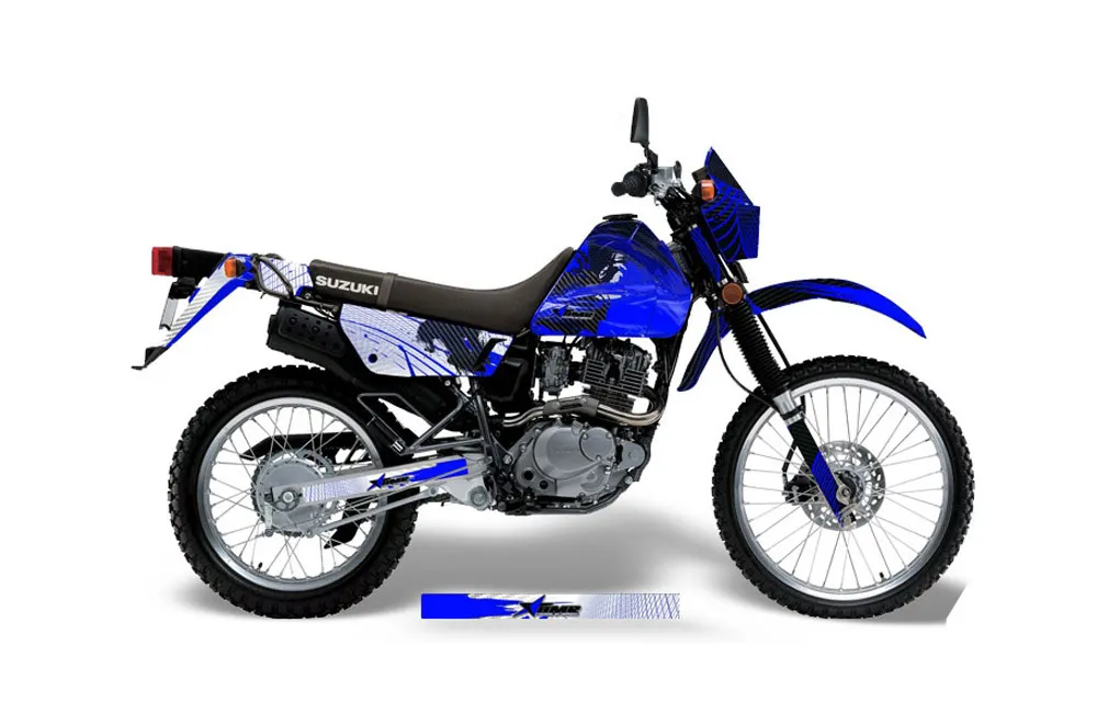 Suzuki DRZ 200 SE Dirt Bike Graphic Kit - 1996-2009 Carbon X Blue